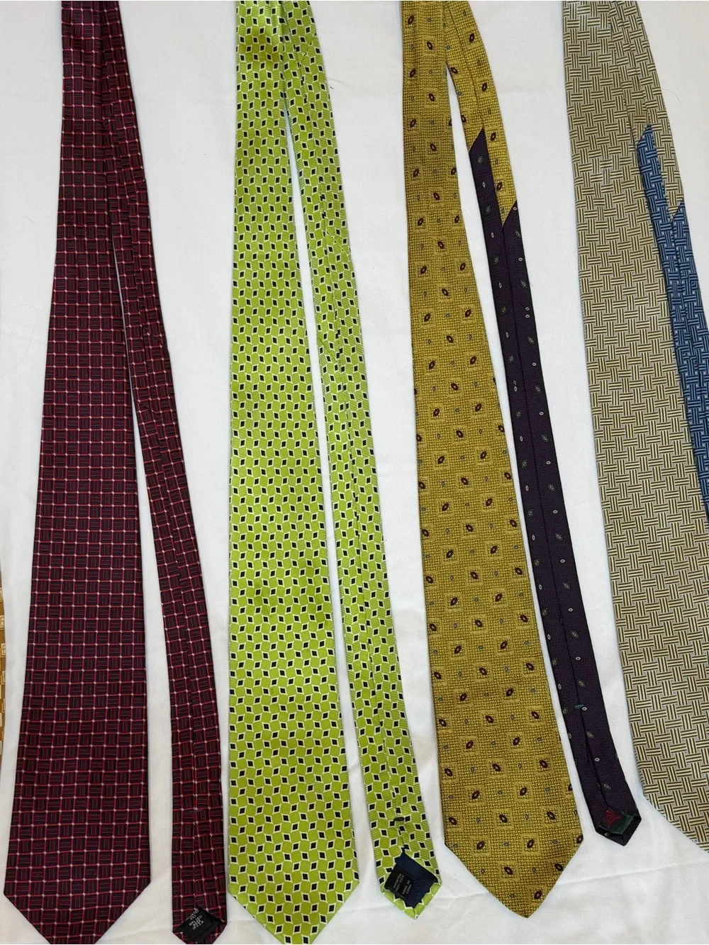 Lot 5 100% Silk Ties Tommy Hilfiger Jos A Bank Palatina Fanti USA